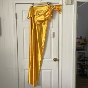 Gold satin gown